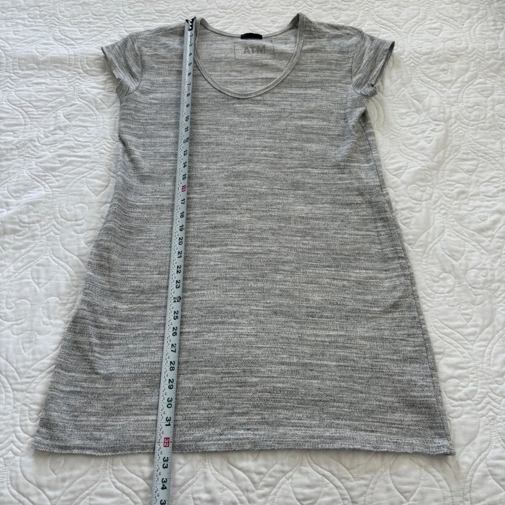 ATM Anthony Thomas Melilla Sweatshirt Dress Heathered Grey Pockets WM Medium EUC